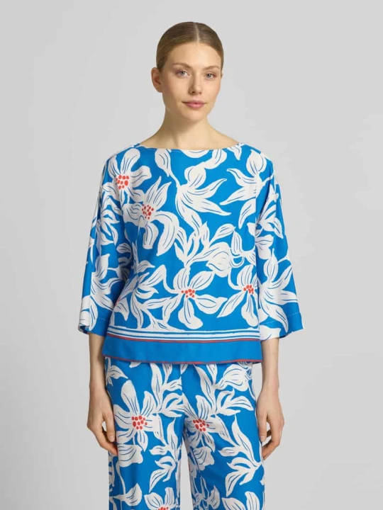 Zdjęcie produktu Bluzka o kroju relaxed fit z czystej wiskozy model 'Rylie' Guido Maria Kretschmer Jasnoniebieski