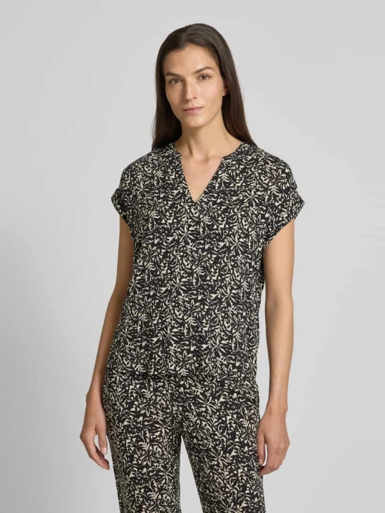 Zdjęcie produktu Bluzka o kroju relaxed fit z czystej wiskozy Tom Tailor Czarny