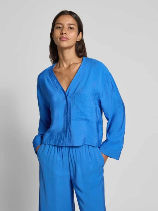 Zdjęcie produktu Bluzka o kroju relaxed fit z efektem marszczenia INFLUENCER'S CHOICE BY P&C* Niebieski