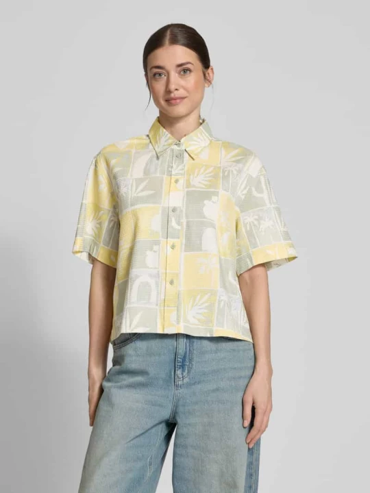Zdjęcie produktu Bluzka o kroju relaxed fit z fakturowanym wzorem Jake*s Limonkowy