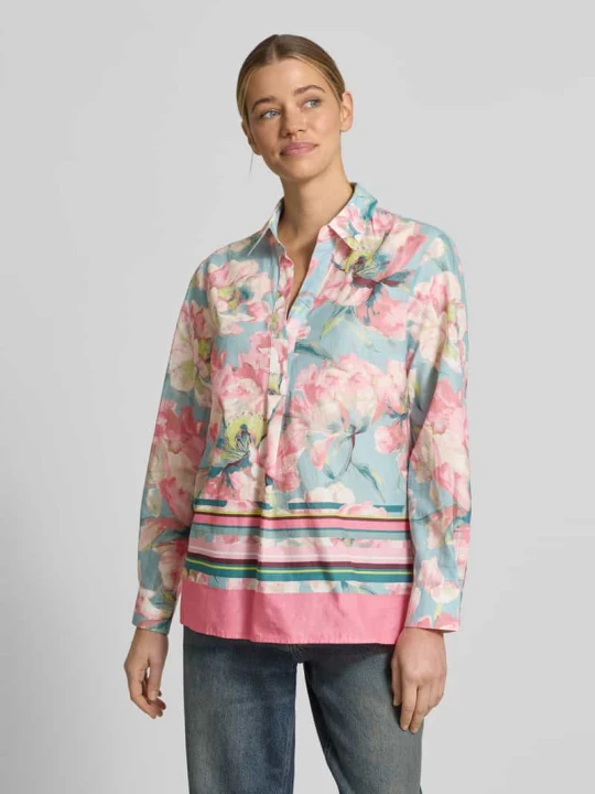 Zdjęcie produktu Bluzka o kroju relaxed fit z kwiatowym nadrukiem na całej powierzchni Betty Barclay Różowawy