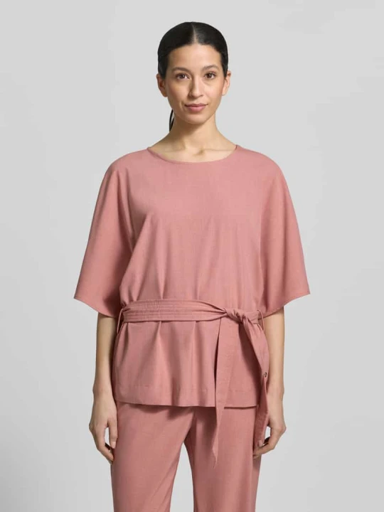 Zdjęcie produktu Bluzka o kroju relaxed fit z mieszanka wiskozy Model 'Rikas' MOS MOSH Jasnoczerwony melanż
