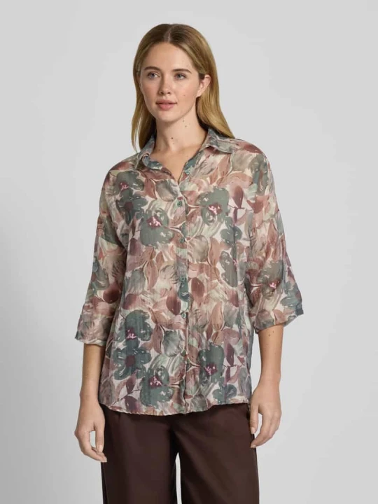 Zdjęcie produktu Bluzka o kroju relaxed fit z mieszanki wiskozy model ‘Sa44brinaa’ ZABAIONE Khaki