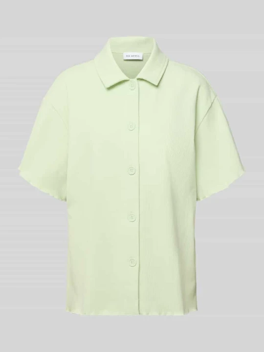 Zdjęcie produktu Bluzka o kroju relaxed fit z rękawem o dł. 1 / 2 model 'Fleur' Oh April Miętowy