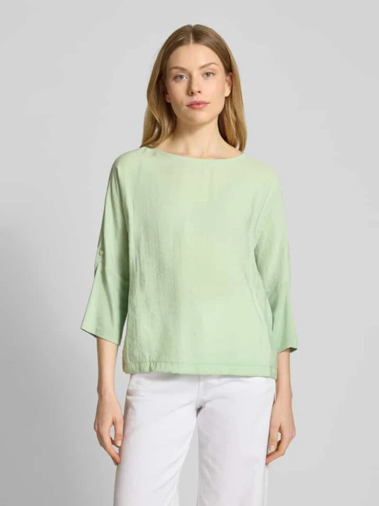 Zdjęcie produktu Bluzka o kroju relaxed fit z rękawem o dł. 3/4 model ‘Sumana’ Opus Jasnozielony