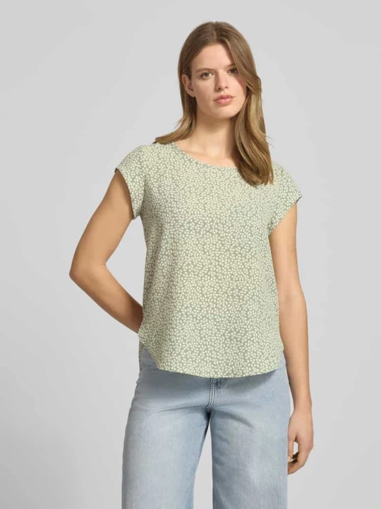 Zdjęcie produktu Bluzka o kroju relaxed fit z tkaniny crêpe model 'VIC' Only Trzcinowy