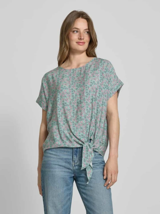 Zdjęcie produktu Bluzka o kroju relaxed fit z wiązanym detalem Christian Berg Jasnoturkusowy