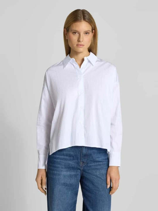 Zdjęcie produktu Bluzka o kroju relaxed fit z wydłużonym tyłem model 'CLOELIA' Drykorn Biały