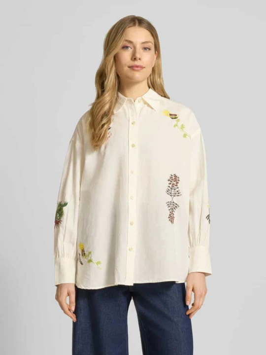 Zdjęcie produktu Bluzka o kroju relaxed fit ze stebnówkami Scotch & Soda Złamany biały