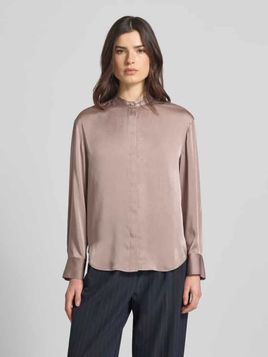 Zdjęcie produktu Bluzka o kroju relaxed fit ze stójką Calvin Klein Jasnobrązowy