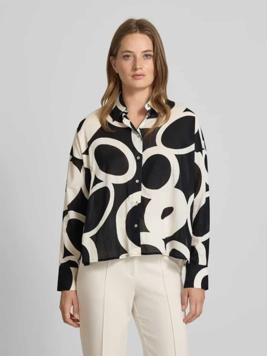 Zdjęcie produktu Bluzka o kroju relaxed fit ze wzorem na całej powierzchni model ‘Zirveli’ Someday Czarny