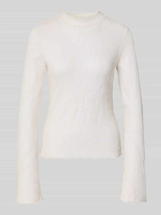 Zdjęcie produktu bluzka o kroju slim fit w imitacji koronki comma Złamany biały