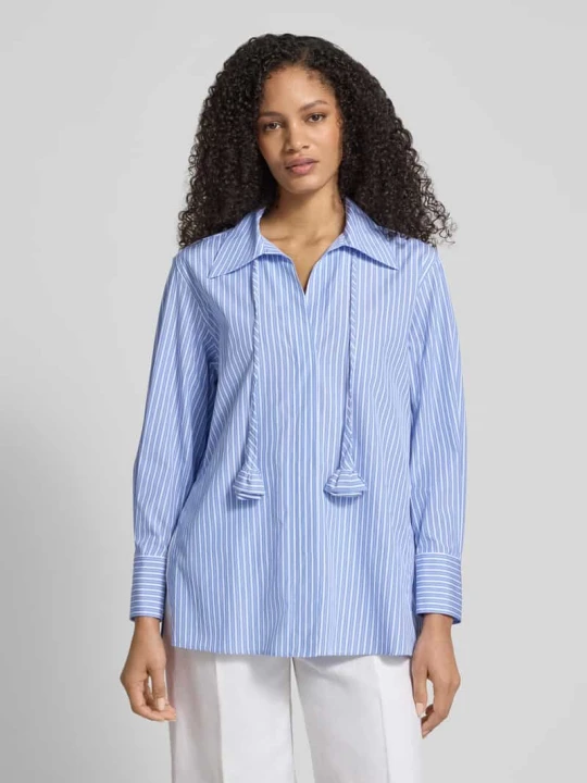 Zdjęcie produktu Bluzka o kroju slim fit z wiązanym paskiem Model 'STABARIN' Marella Jasnoniebieski