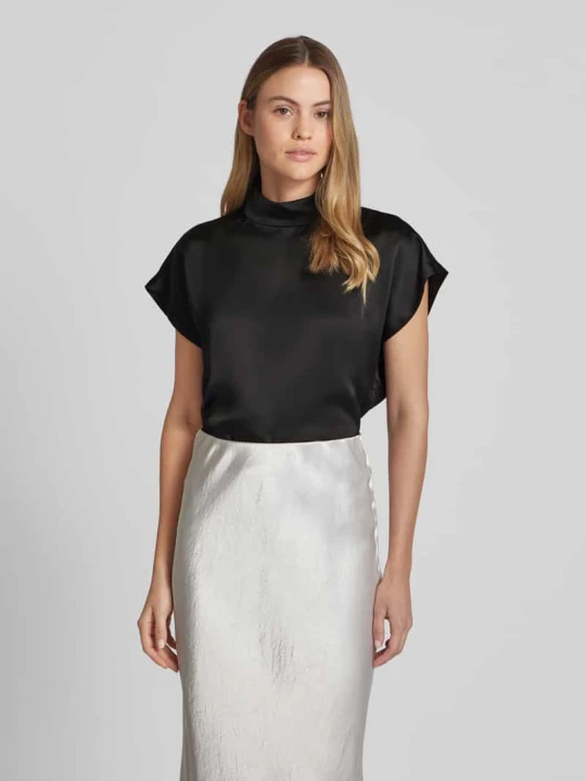 Zdjęcie produktu Bluzka o kroju slim fit ze stójką model ‘Caneli’ Hugo Czarny