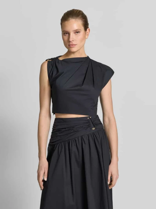 Zdjęcie produktu Bluzka o krótkim kroju w asymetrycznym designie model 'Dottie' Forever New Czarny
