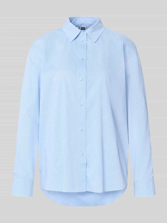 Zdjęcie produktu bluzka o luźnym kroju bluzka koszulowa z mieszanka wiskozy model 'Beora' JOOP! Jasnoniebieski