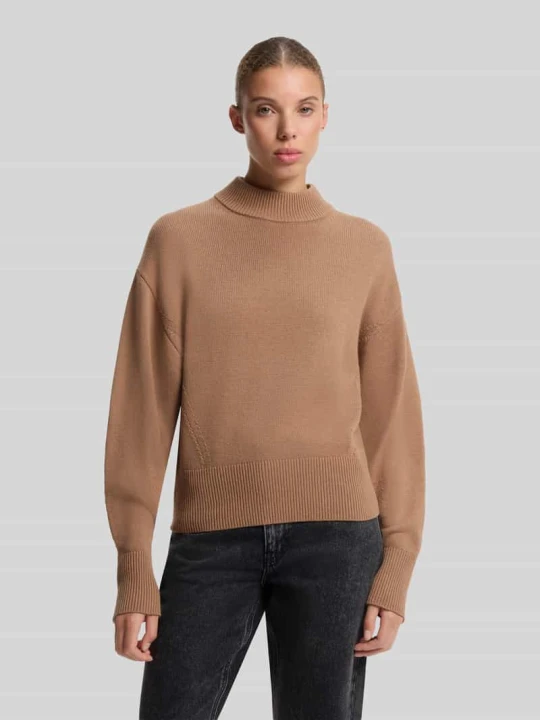 Zdjęcie produktu Bluzka o luźnym kroju sweter z mieszanki wełny model 'Sorellenio' Hugo Beżowy