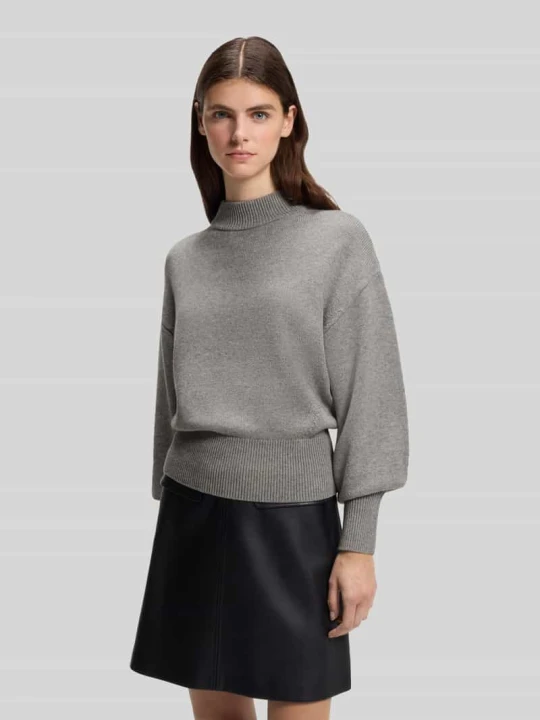 Zdjęcie produktu Bluzka o luźnym kroju sweter z mieszanki wełny model 'Sorellenio' Hugo Jasnoszary