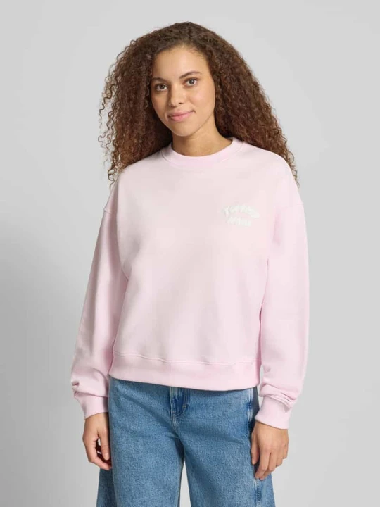 Zdjęcie produktu Bluza o pudełkowym kroju z czystej bawełny Tommy Jeans Różowy