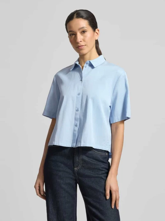 Zdjęcie produktu Bluzka o kroju slim fit z mieszanki lyocellu i bawełny Jake*s Jasnoniebieski
