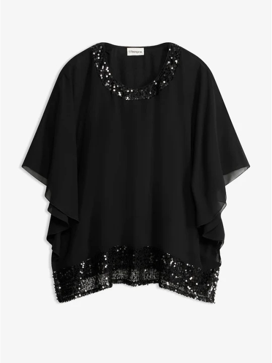 Zdjęcie produktu Bluzka oversize BonPrix czarny