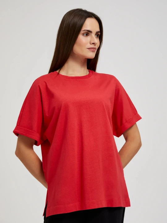 Zdjęcie produktu Bluzka oversize czerwona Moodo