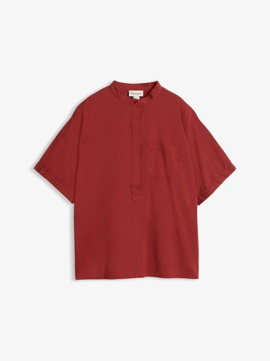 Zdjęcie produktu Bluzka oversize z krótkim rękawem BonPrix czerwony