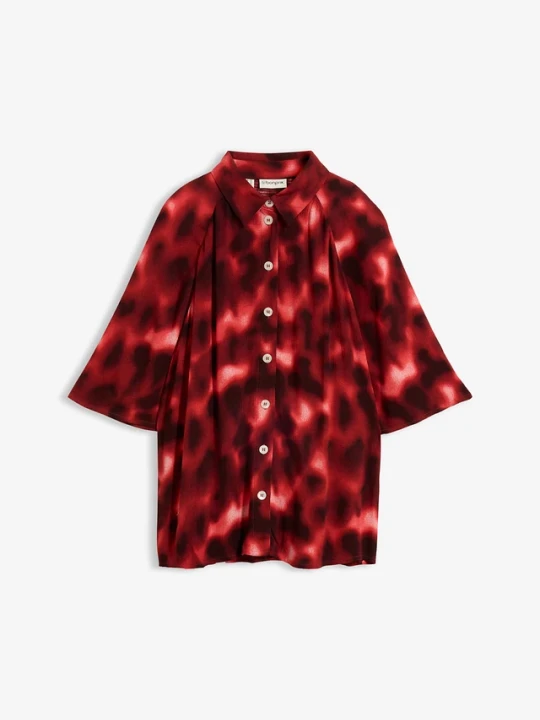 Zdjęcie produktu Bluzka oversize ze strukturalnej wiskozy BonPrix beżowy
