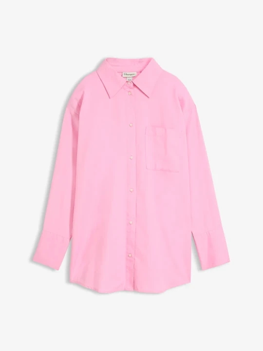 Zdjęcie produktu Bluzka oxford z czystej bawełny organicznej BonPrix różowy