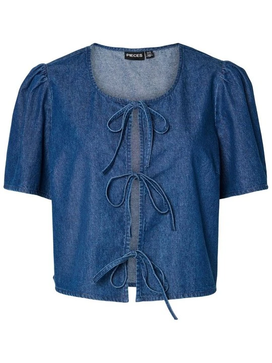 Zdjęcie produktu Bluzka Pieces niebieski denim