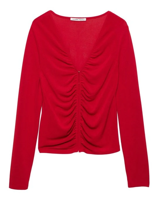 Zdjęcie produktu Bluzka PULL&BEAR czerwony