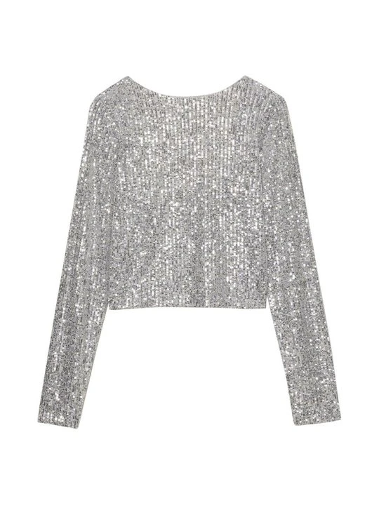 Zdjęcie produktu Bluzka PULL&BEAR srebrny