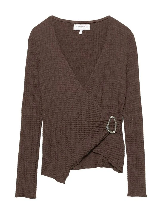 Zdjęcie produktu Bluzka PULL&BEAR brązowy