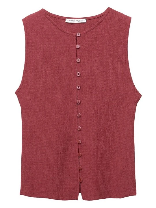 Zdjęcie produktu Bluzka PULL&BEAR ciemnoczerwony