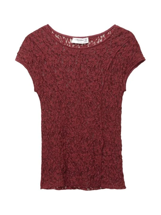 Zdjęcie produktu Bluzka PULL&BEAR bordowy