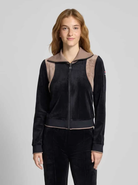 Zdjęcie produktu Bluzka rozpinana o kroju slim fit z zamkiem błyskawicznym model ‘ADRIANO’ Fila Czarny