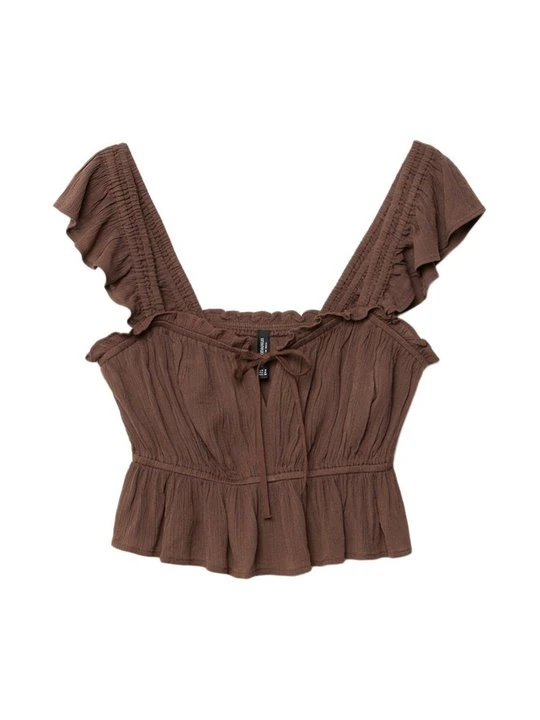Zdjęcie produktu Bluzka Stradivarius ciemnobrązowy