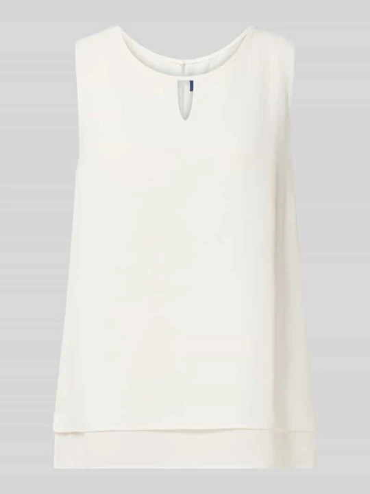 Zdjęcie produktu Bluzka top o linii a z rozcięciami po bokach Vera Mont Złamany biały