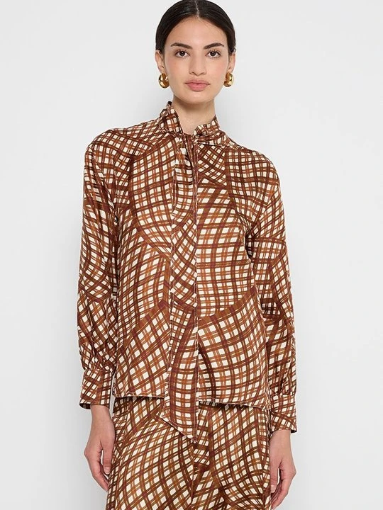 Zdjęcie produktu Bluzka Tory Burch brązowy