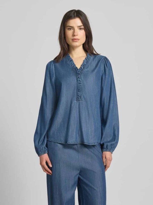 Zdjęcie produktu Bluzka w denimu, krój regular fit, model 'Wilke' Freequent Niebieski