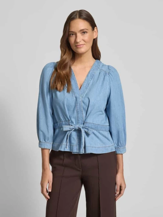Zdjęcie produktu Bluzka w stylu relaxed fit w wyglądzie denimu model 'Lavina' Ba&sh Jasnoniebieski