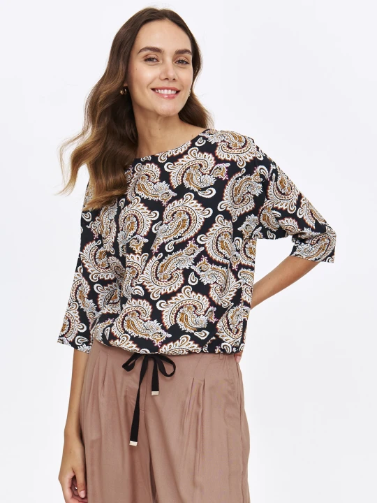 Zdjęcie produktu Bluzka w wzorem paisley TOP SECRET Czarny