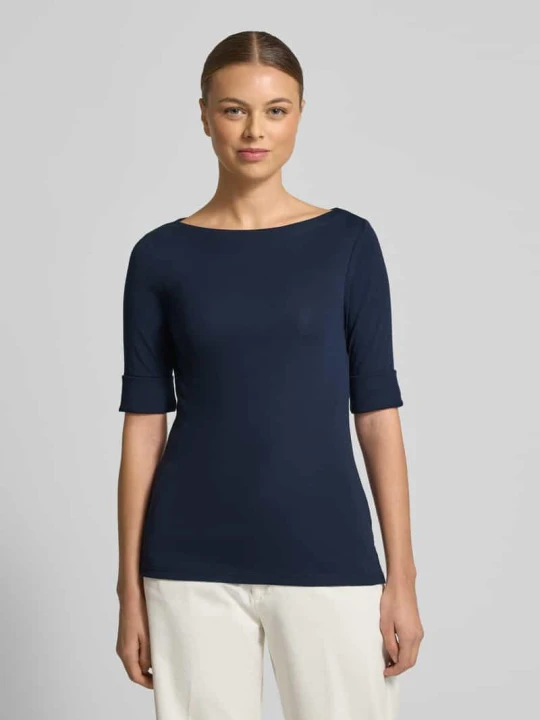 Zdjęcie produktu Bluzka z dekoltem w łódkę model ‘Judy’ Lauren Ralph Lauren Ciemnoniebieski