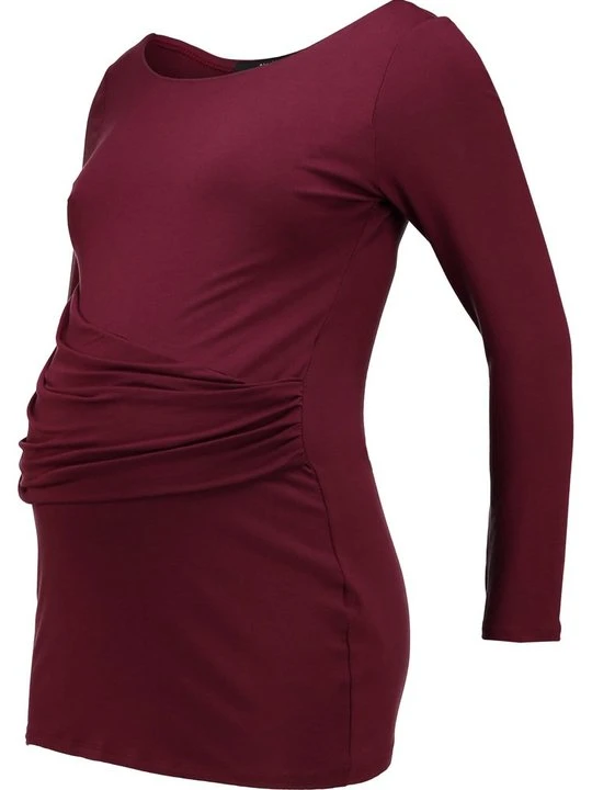 Zdjęcie produktu Bluzka z długim rękawem 9Fashion bordowy