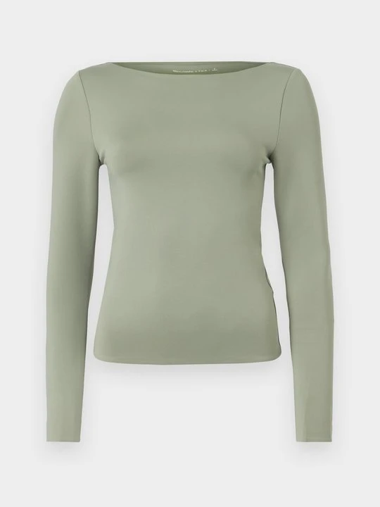 Zdjęcie produktu Bluzka z długim rękawem Abercrombie & Fitch khaki