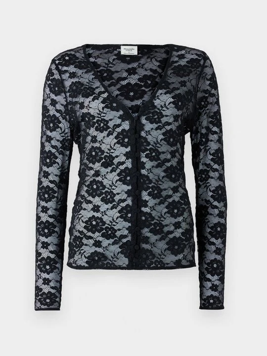 Zdjęcie produktu Bluzka z długim rękawem Abercrombie & Fitch czarny