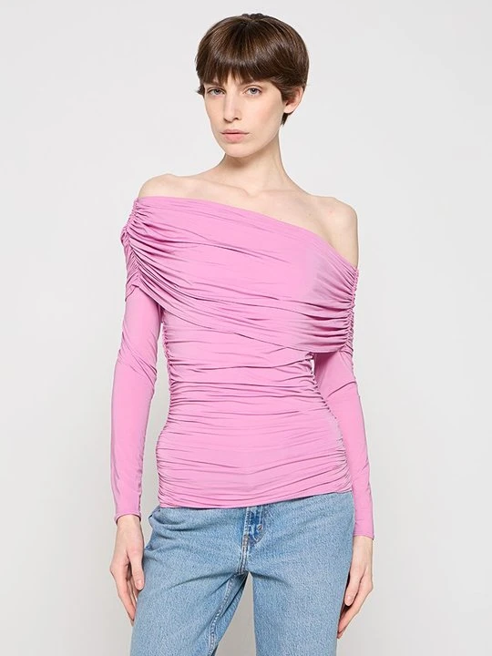 Zdjęcie produktu Bluzka z długim rękawem Abercrombie & Fitch różowy