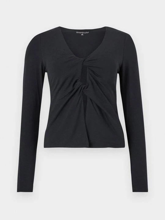 Zdjęcie produktu Bluzka z długim rękawem Abercrombie & Fitch czarny