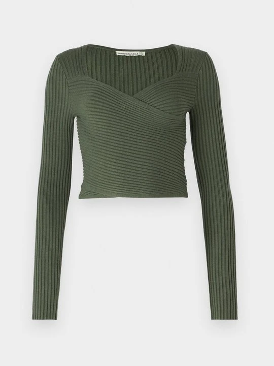 Zdjęcie produktu Bluzka z długim rękawem Abercrombie & Fitch granatowy