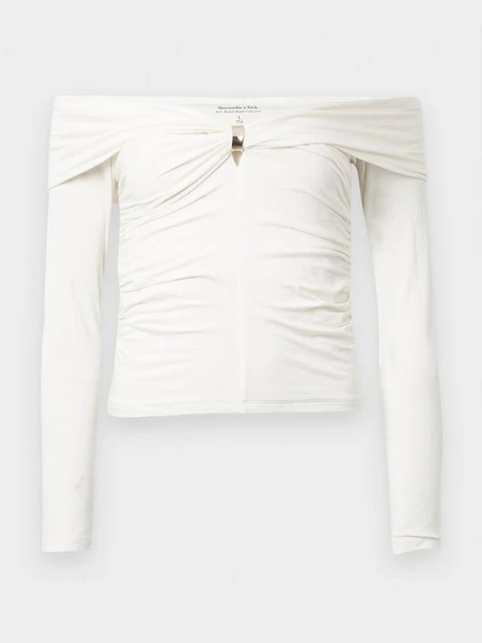 Zdjęcie produktu Bluzka z długim rękawem Abercrombie & Fitch mleczny